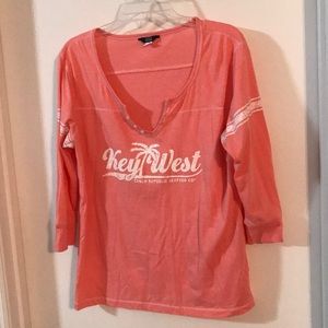 2X 3/4 sleeve tee shirt RUNS SMALL great condition